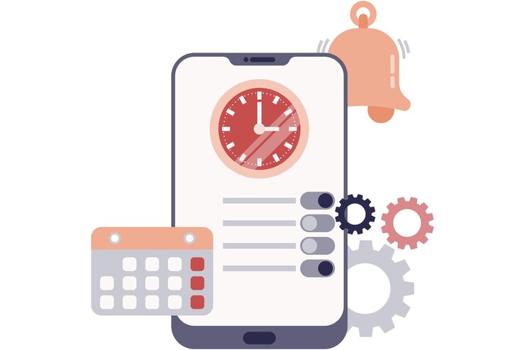 Vector aplicaciones de gestión de alarmas y recordatorios en teléfonos inteligentes