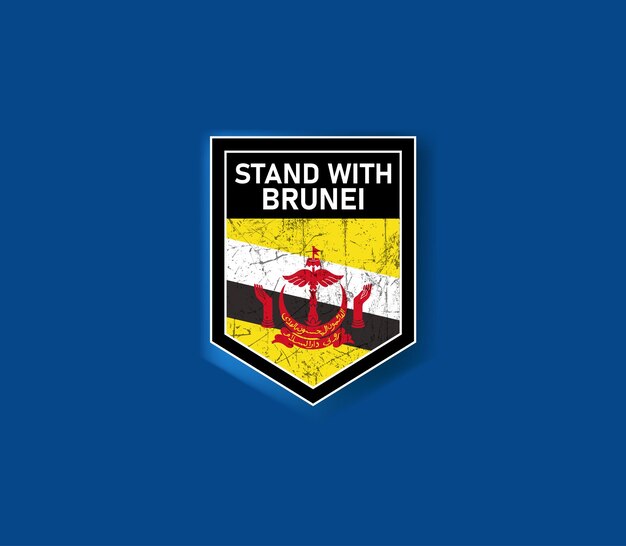 Apoya a Brunei Muestra tu apoyo con este poderoso diseño de bandera y escudo