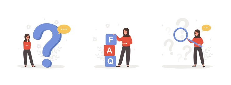Vector apoyo al concepto de preguntas frecuentes del cliente
