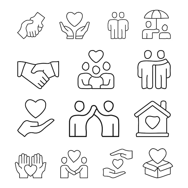 Apoyo comunitario y íconos del amor