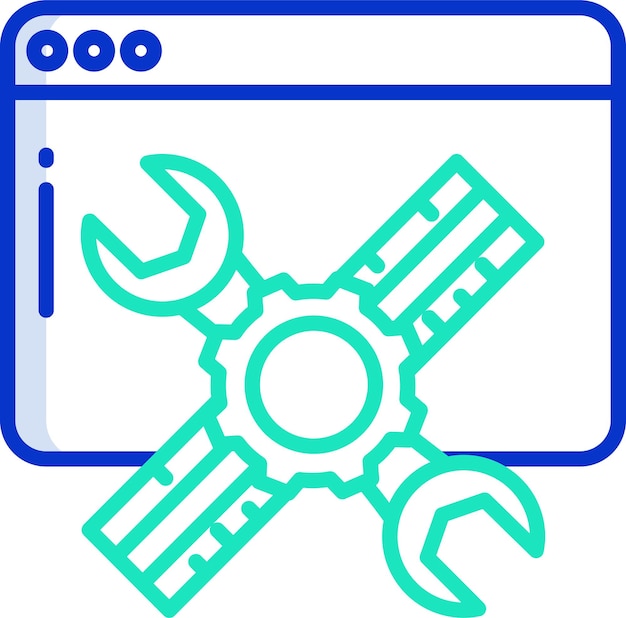 Apoyo a la ilustración vectorial de color del contorno de la web