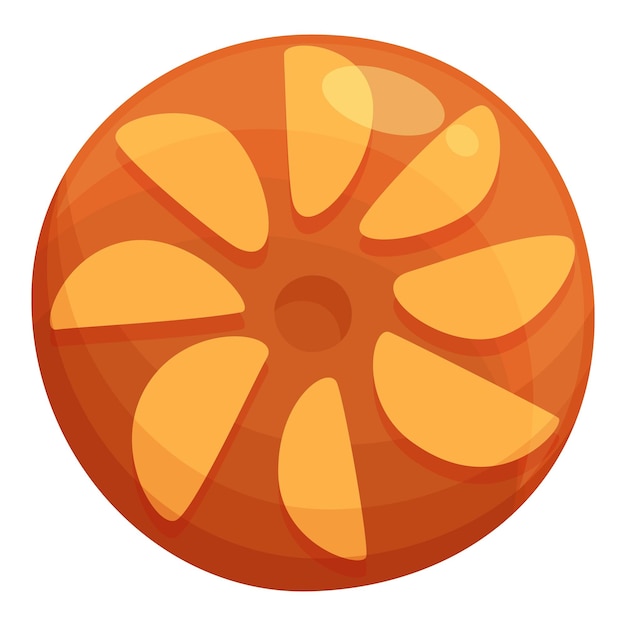 Apple al revés pastel icono dibujos animados vector restaurante piña tarta de cocina