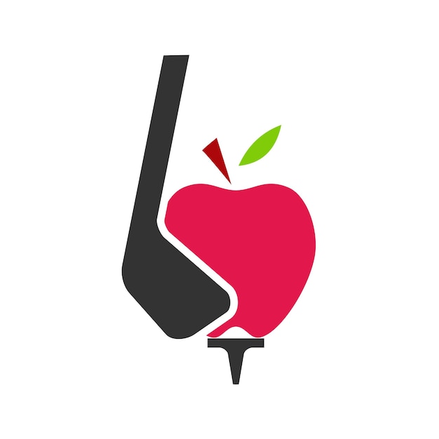 Apple golf logo icono ilustración marca identidad