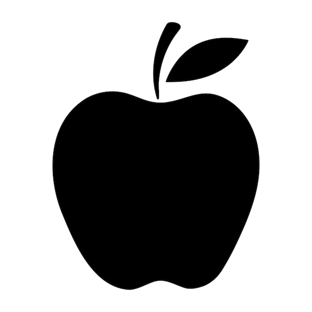 Apple silueta aislada ilustración vectorial