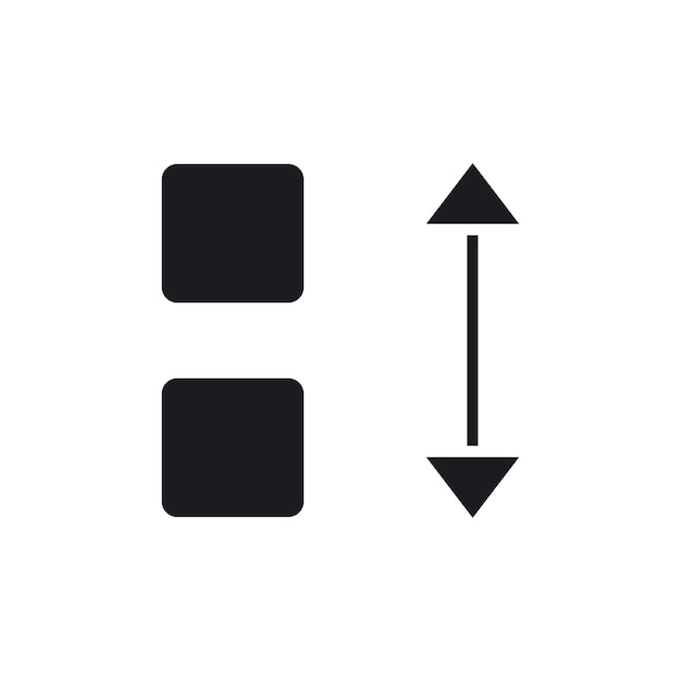 Apps ordenar icono conjunto arreglar orden alfabético símbolo vectorial alfabético organizar botón pictograma en negro relleno y estilo delineado