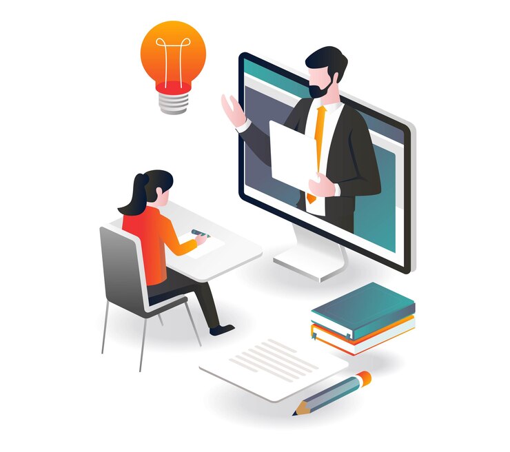 Vector aprenda en línea con tutoriales en diseño isométrico