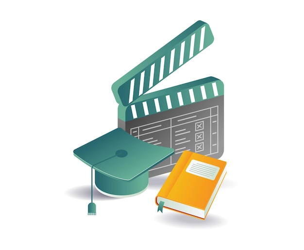 Aprende sobre la ilustración del concepto de la ciencia del cine