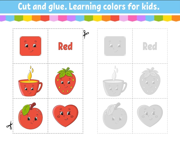 Aprender colores para niños. Corta y juega.