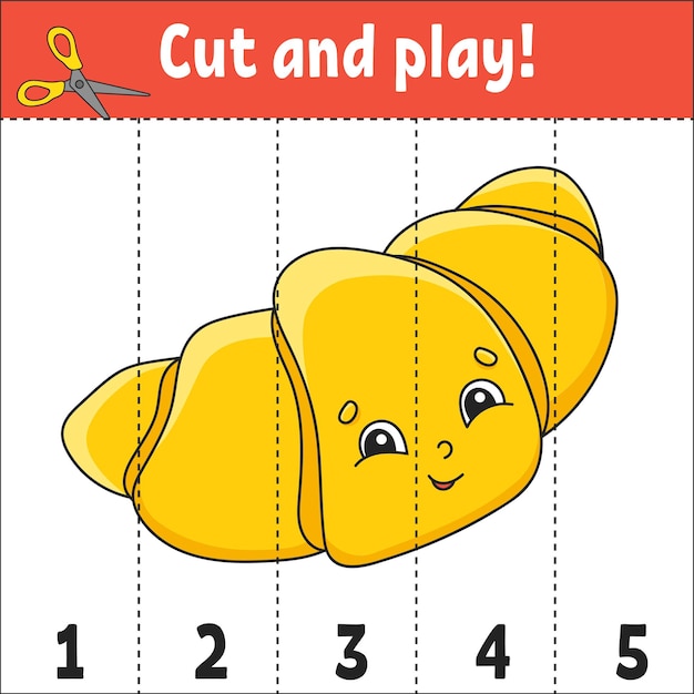 Aprender los números 15 Hoja de trabajo de educación Cortar y jugar