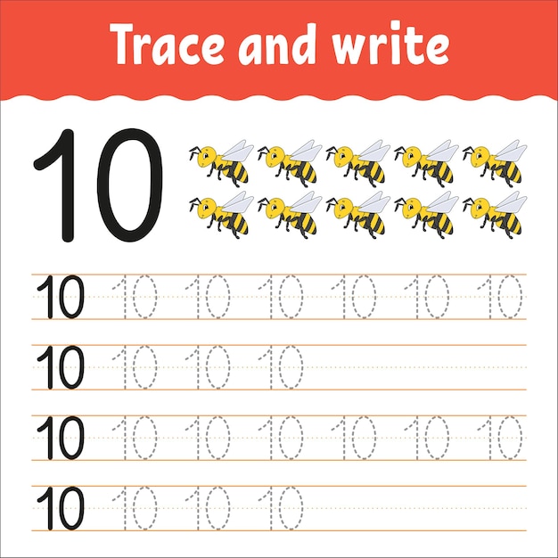 Aprender Números Trazar y escribir