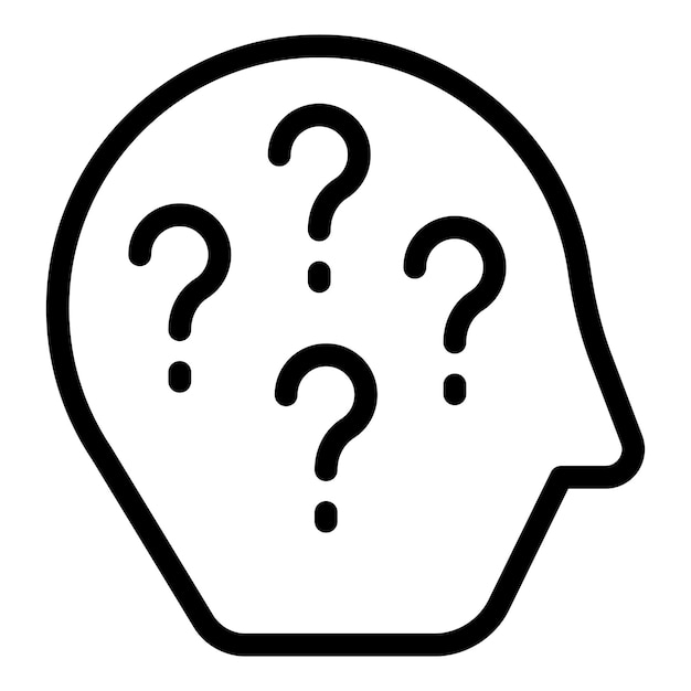 Aprender pregunta icono contorno vector Educación infantil Aula para discapacitados
