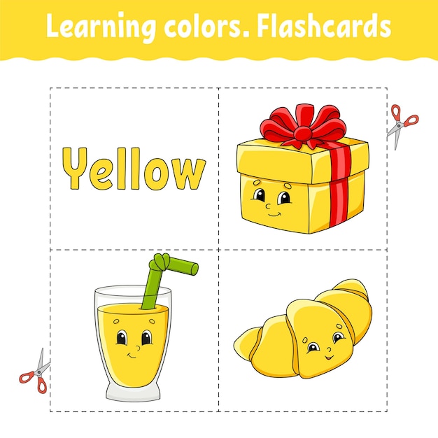 Aprendiendo colores. flashcard para niños.