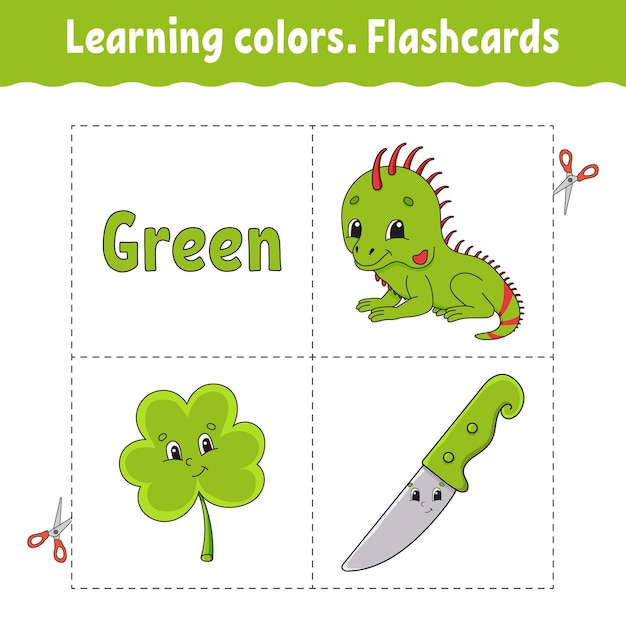 Aprendiendo colores. Flashcard para niños.