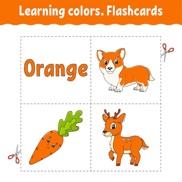 Aprendiendo colores. flashcard para niños.