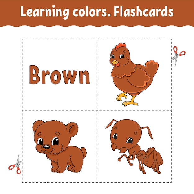 Aprendiendo colores. Flashcard para niños.