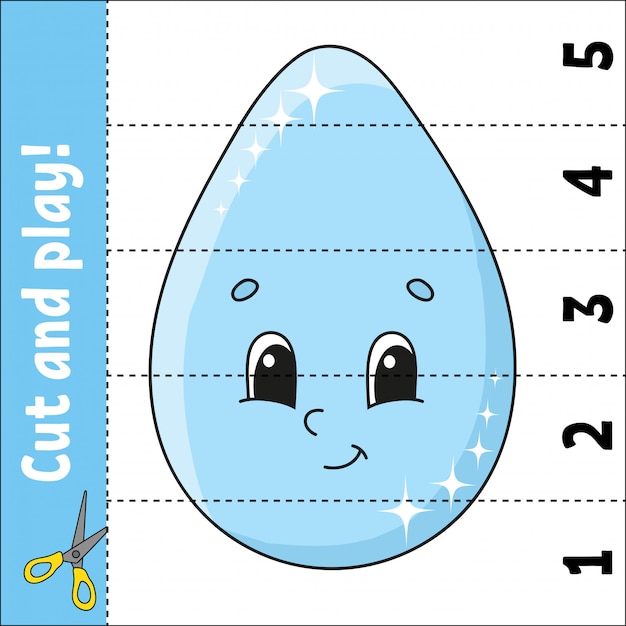 Aprendiendo números. Cortar y jugar. Hoja de trabajo de desarrollo educativo. Juego para niños.