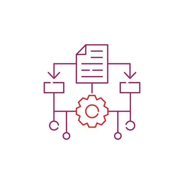 Aprendizaje automático ML Ilustración vectorial Diseño de íconos