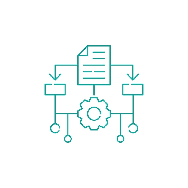 Aprendizaje automático ML Ilustración vectorial Diseño de íconos