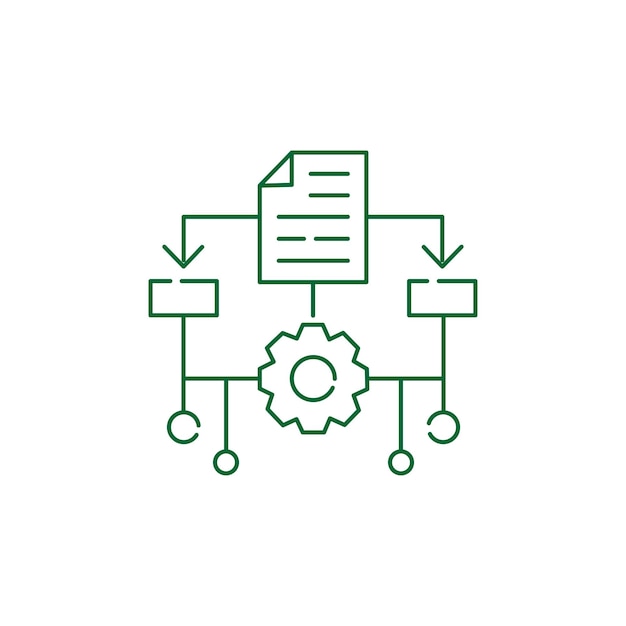 Aprendizaje automático ML Ilustración vectorial Diseño de íconos