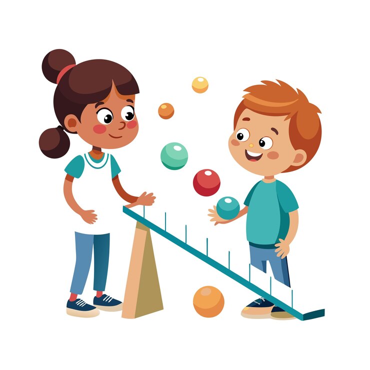 Vector aprendizaje y entretenimiento infantil ilustración vectorial de personajes de dibujos animados para educación y medios de comunicación