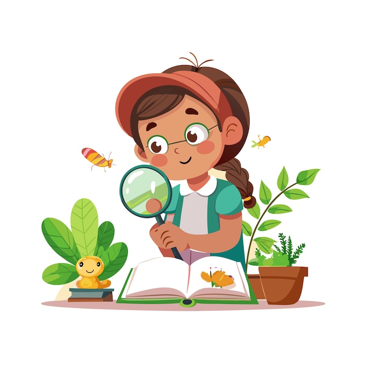 Vector aprendizaje y entretenimiento infantil ilustración vectorial de personajes de dibujos animados para educación y medios de comunicación