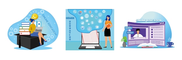 Aprendizaje en línea Educación en línea con plataforma y recursos de aprendizaje digital portátil