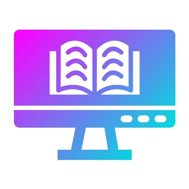 Aprendizaje en línea Ilustración de diseño de íconos vectoriales