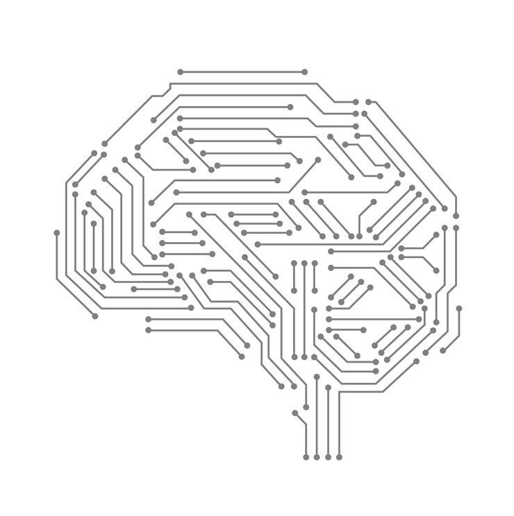 Vector aprendizaje profundo de datos de ia de aprendizaje automático de inteligencia artificial para futuras ilustraciones de tecnología