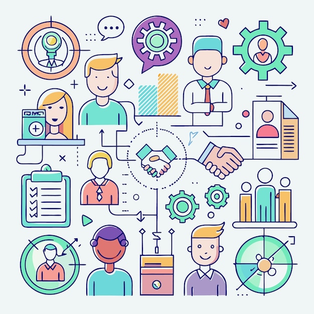 Un apretón de mano con el equipo en la red empresarial
