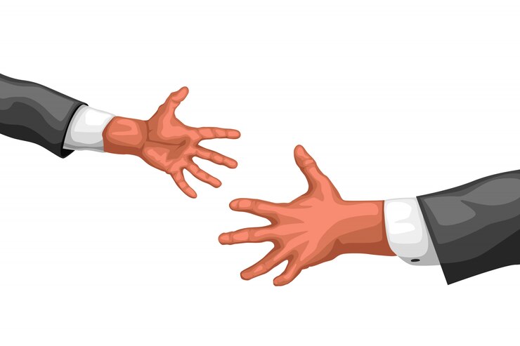 Vector apretón de manos de empresarios
