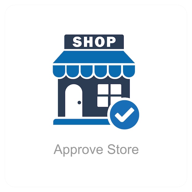 Aprobar el concepto de icono de tienda y tienda