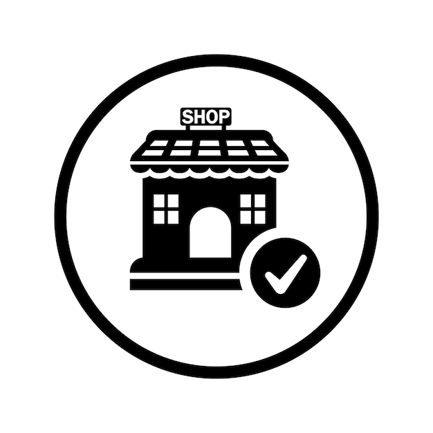 Aprobar la tienda aprobar el icono completo