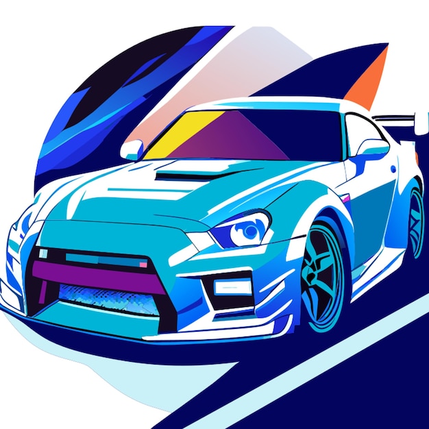 Vector aprovecha el poder de la ia para dar vida al nissan gtr r34 en tu lienzo a través de un cautivador