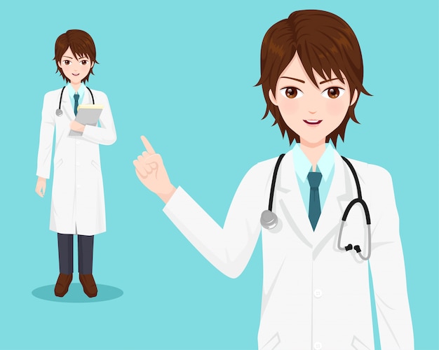 Un apuesto joven con una carrera como médico