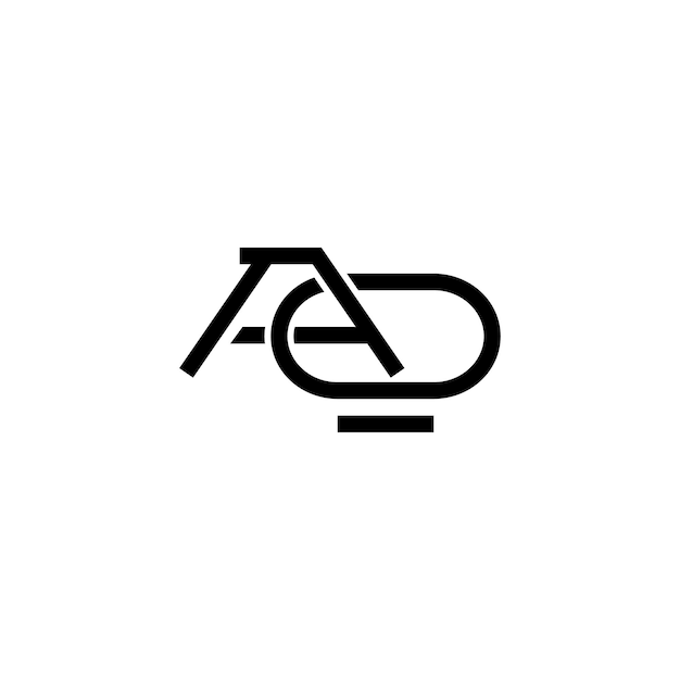 AQ Monogram Logo Design letra texto nombre símbolo monocromo logotipo alfabeto carácter simple logo