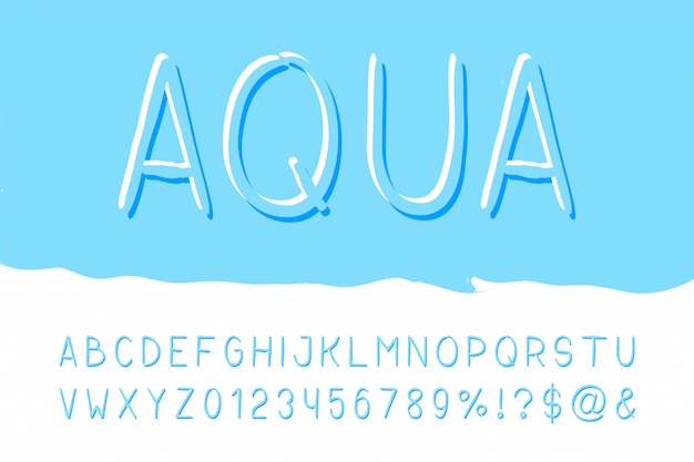 Vector aqua brush sans serif fuente