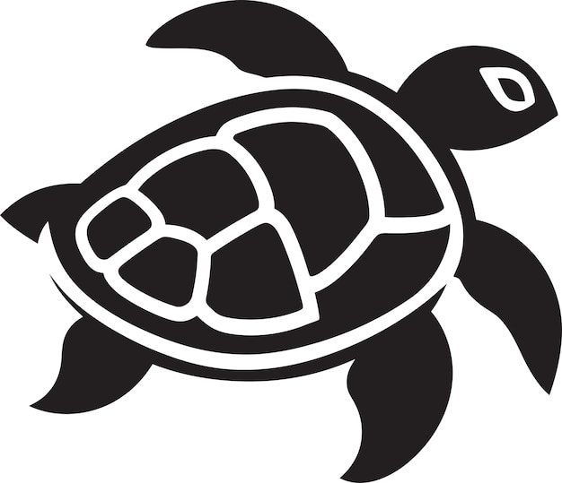 AquaCrest Majestic Turtle Emblem ShellSymphony Diseño vectorial armonioso