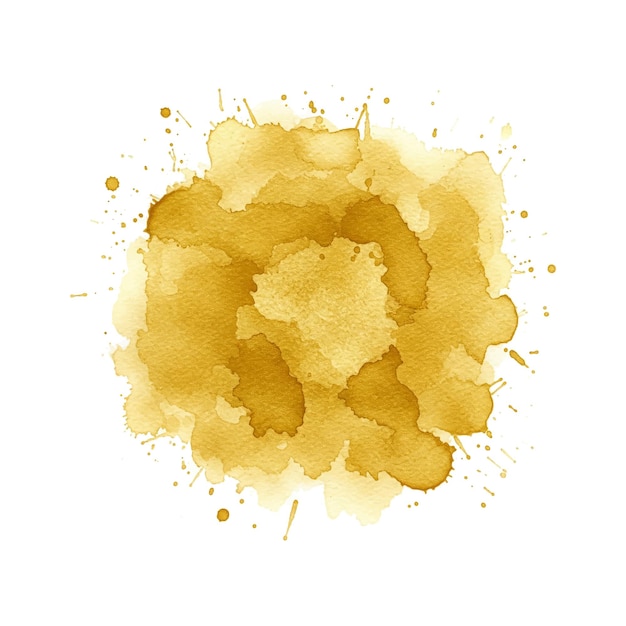 Aquarela dorada y salpicaduras