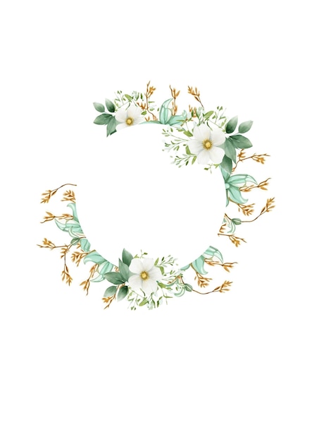 Aquarela elegante invitación de boda y plantilla de menú