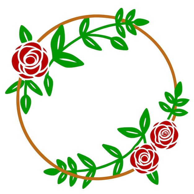 Aquarela Flor de primavera Corona floral Arte vectorial Diseño de ilustraciones para invitaciones