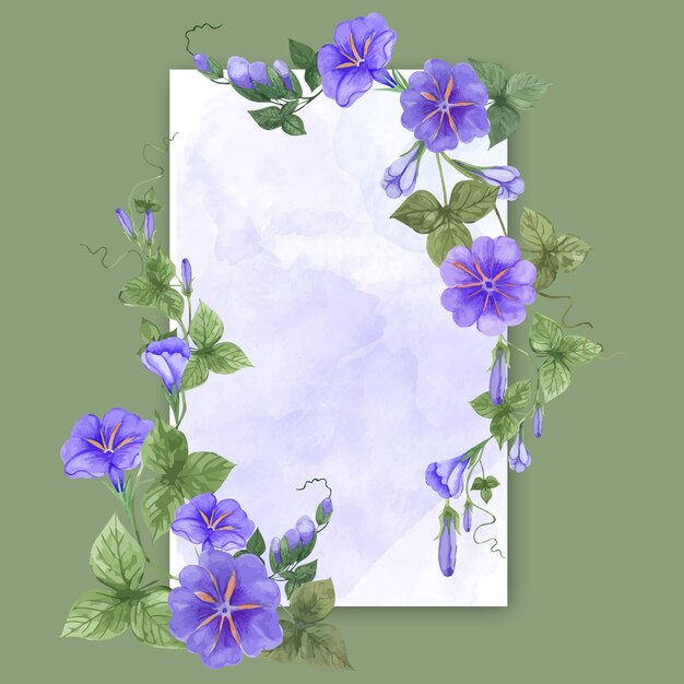 Aquarela La gloria de la mañana El elegante ramo de flores