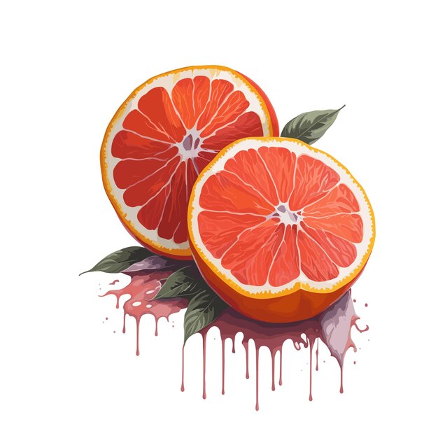 Vector aquarela vectorial frutas de naranja clipart editable