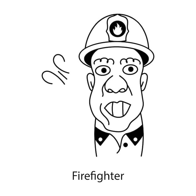 Aquí hay un divertido avatar de un bombero