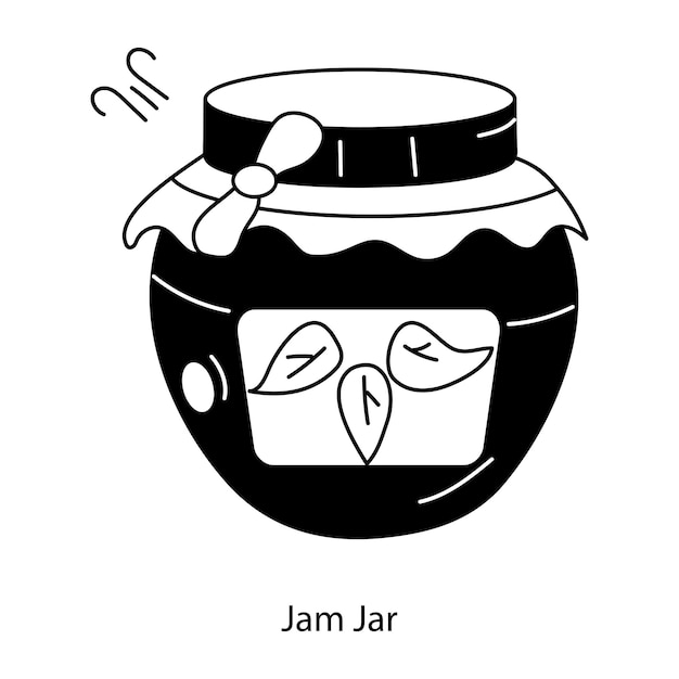 Aquí hay un icono garabateado de un frasco de mermelada.