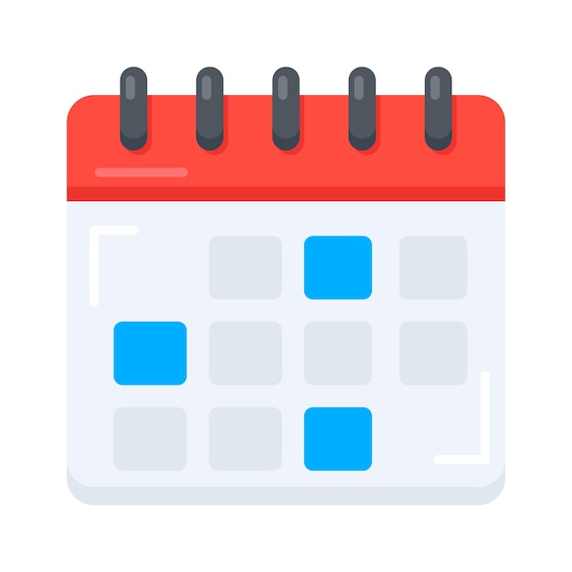 Aquí hay un icono plano que muestra el concepto de horario claramente