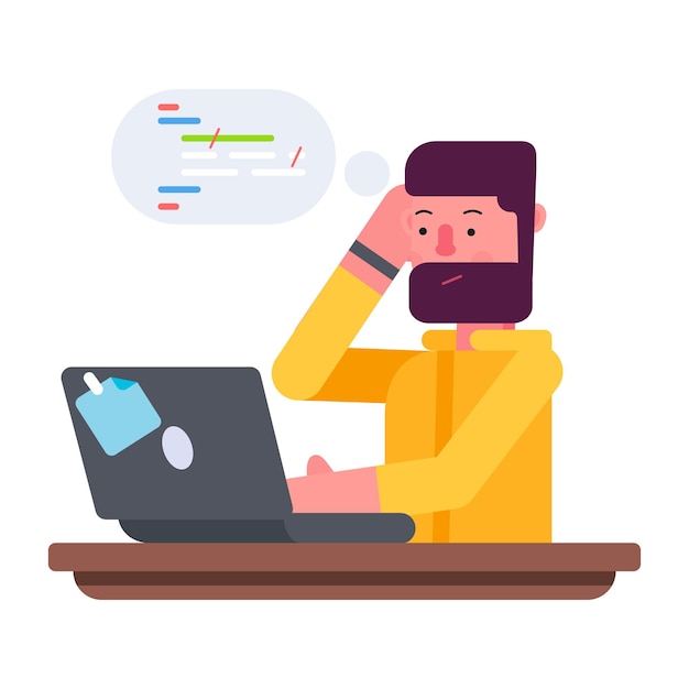 Aquí hay un icono plano que representa el diseño de gui