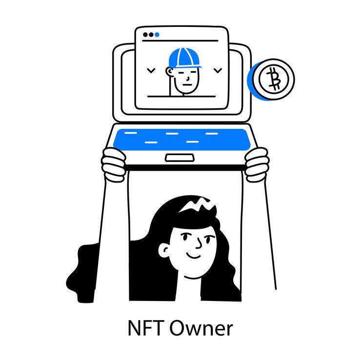 Vector aquí hay un mini dibujo del dueño de nft.