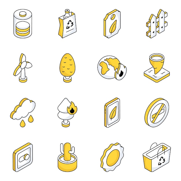 Aquí hay un paquete de iconos de naturaleza Estos iconos son perfectos para el diseño de interfaz de usuario diapositivas de presentación de diseño web