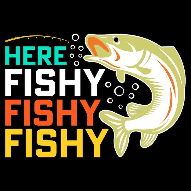 Aquí hay una plantilla de diseño de camisetas de pesca.