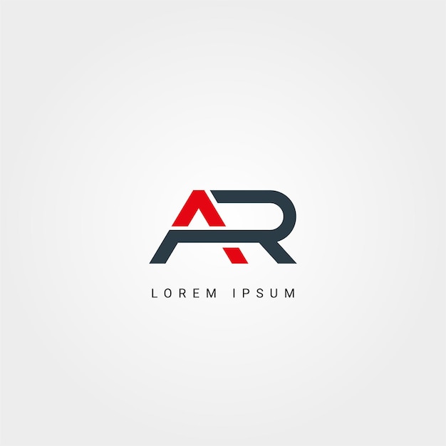 AR Alphabet letters Initials Monogram logo RA A and R AR Letter Logo Design